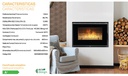 INSERTABLE CHIMENEA LEÑA CANALIZABLE CRISTAL VITRIFICADO ELOS 80 VITRUS 7,8kW METLOR