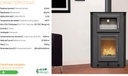 ESTUFA DE LEÑA CON HORNO DE RINCON ÍRIS CANTO 8,5kW METLOR