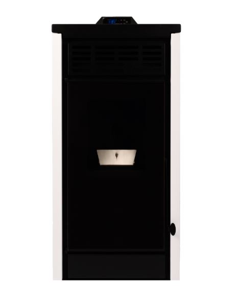 ESTUFA DE PELLES CON VENTILADORES 9,6kW VICENTINA 4 BLANCA METLOR