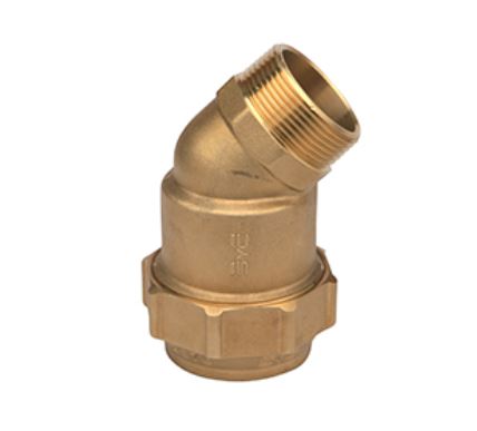 CODO MACHO 45º SYC 40x1,1/4" LATÓN PARA PE