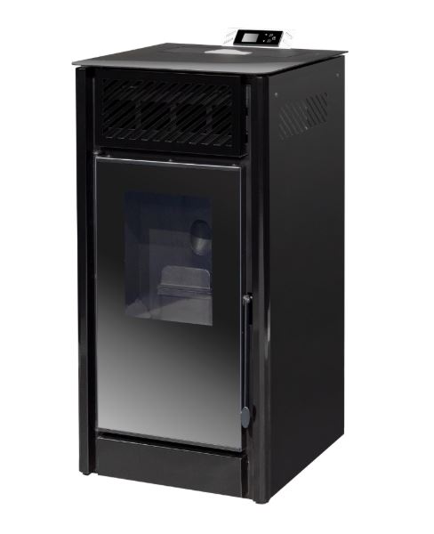 ESTUFA DE PELLETS CON VENTILADORES 9,6kW V10 NEGRA METLOR