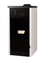 ESTUFA DE PELLETS CON VENTILADORES 9,6kW VICENTINA 4 BLANCA METLOR