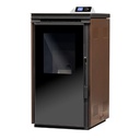 ESTUFA DE PELLETS CON VENTILADORES 6,5kW ADRIANA 6 CRISTAL BRONCE METLOR