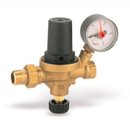 [283805500] VALVULA LLENADO AUTOMATICO CON RETENCION Y PURGA  1/2" M/H CON MANOMETRO ALM WATTS