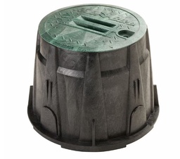 [22A11458] ARQUETA Redonda 10” VB con cierre. Cuerpo negro y tapa verde. Tornillo hexagonal RAIN BIRD VB10RNDH