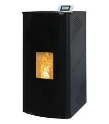 [28381202E] HIDROESTUFA DE PELLETS 18,33kW CRISTAL 18 NEGRA METLOR